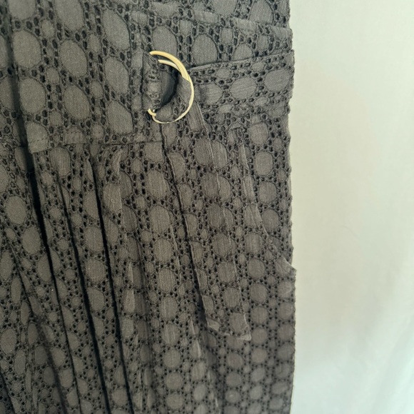 Anthropologie Charcoal Gray A-Line Collared Wrap Dress - with pockets!! - Picture 3 of 7